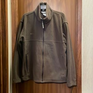 Men's brown COLUMBIA fleece jacket. Size L